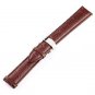 KOLIGHT Brown Fashion Durable 15mm Genuine Leather Deployant Watch Band Bracelet
