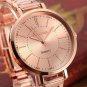 Top Plaza Rose Gold Ladies Bracelet Watch - Analog Quartz Thin Steel Band Alloy