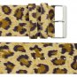 Moog Paris Light Brown Leather Band Replacement, Leopard Pattern, Pin Clasp, 34m