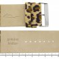 Moog Paris Light Brown Leather Band Replacement, Leopard Pattern, Pin Clasp, 34m