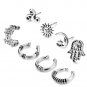 8 PCS Vintage Fake Stud Earring Set Cuff Earrings Set For Women Girl