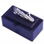 Saxophone Tie bar Music Musician Tie Clip Silver Gold Gift Box Wedding Bar Clasp