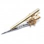 Medieval Weapon Sword Tie Clip Silver Gold Gift Box Wedding Bar Clasp