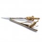 Medieval Weapon Sword Tie Clip Silver Gold Gift Box Wedding Bar Clasp