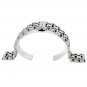22mm Solid Stainless Steel Watch Band Silver 316L Push Button Hidden Bracelet Wa