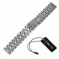 22mm Solid Stainless Steel Watch Band Silver 316L Push Button Hidden Bracelet Wa