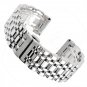 22mm Solid Stainless Steel Watch Band Silver 316L Push Button Hidden Bracelet Wa