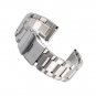 Stainless Steel Watch Strap Polished Matt Finish Watch Band 22mm with Double Buc