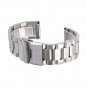 Stainless Steel Watch Strap Polished Matt Finish Watch Band 22mm with Double Buc