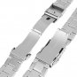 Stainless Steel Watch Strap Polished Matt Finish Watch Band 22mm with Double Buc