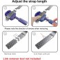 Stainless Steel Watch Strap Polished Matt Finish Watch Band 22mm with Double Buc