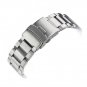 Stainless Steel Watch Strap Polished Matt Finish Watch Band 22mm with Double Buc