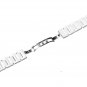 RECHERE Ceramic Solid Links Watch Band Strap Bracelet Deployment Invisible Doubl