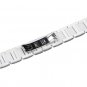 RECHERE Ceramic Solid Links Watch Band Strap Bracelet Deployment Invisible Doubl