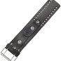 Nemesis FLBB 51mm Faded Wide XL Stitched Patent Leather Black Watch Bracelet