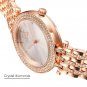 SK Women’s Watches Rose Gold Stainless Steel Jewelry Watches Band Round Dial B