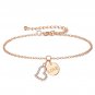 Heart women Rose Gold Anklet - 2018 Exquisite 18K Rose Gold Plated Brass Hollow