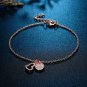 Heart women Rose Gold Anklet - 2018 Exquisite 18K Rose Gold Plated Brass Hollow