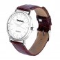 Quartz Watch Men Unisex Business Leather Strap Analog Watches Simple Design Brow