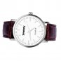 Quartz Watch Men Unisex Business Leather Strap Analog Watches Simple Design Brow