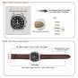 TStrap 18mm Leather Watch Band Black Soft w/ Watch Clasp Buckle Watch Strap Brac