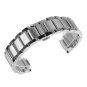 Beauty7 Brushed Polished Two Tone Finish 23mm Stainless Steel Link Wrist Watch
