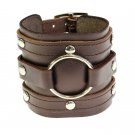 Neptune Giftware Leather Wide Triple Strap Cuff Wrap Gothic Wristband Buckle Fas