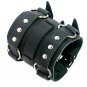 Neptune Giftware Wide Triple Strap Leather Cuff Wrap Gothic Wristband Bracelet W