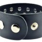 Unisex Black Brown Metal Spike Studded Punk Rock Biker Wide Strap Leather Bracel