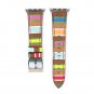 HotGlows 38MM Apple Watch Band PU Leather Colorful Wood Grain iWatch Strap Repla