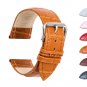 Ullchro Watch Strap Replacement Genuine Leather Watch Band Stitched Edging Bambo