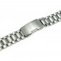 RECHERE Stainless Steel Bracelet Watch Band Strap Curved End Solid Links Color S