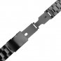 Beauty7 Black 26mm Brushed Polished Finish Stainless Steel Link Wrist Watch Ba