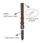 YQI 6mm 8mm Solid Black Brown Smooth Italian Calfskin Watch Bands for Women (8mm