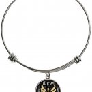 Carly Creations Guardian Angel Silver Expandable Charm Bangle Bracelet