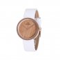 Women's Wood Watch Natural Handmade Wood Quartz Movement Genuine Leather