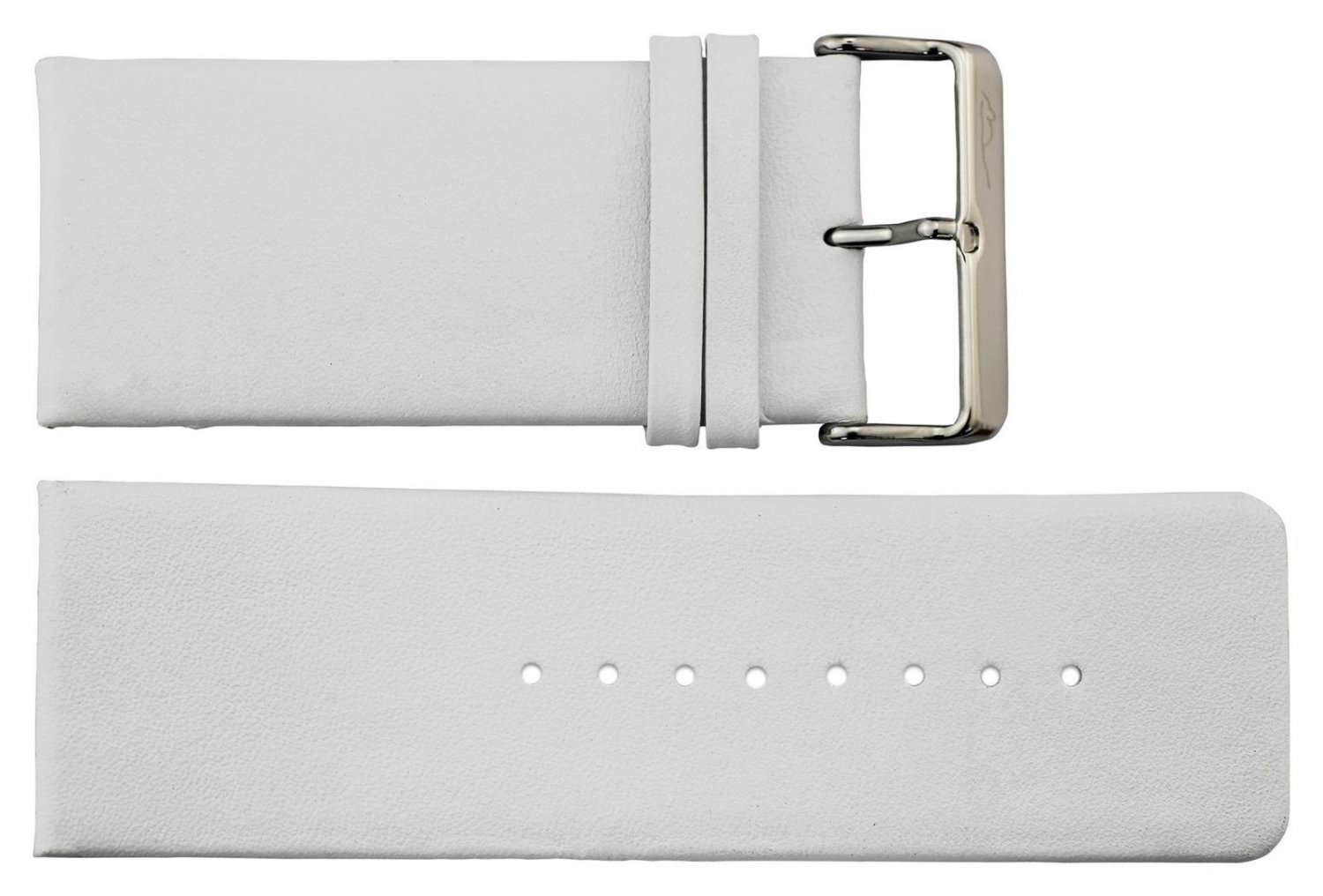 Moog Paris White Calf Leather Band Replacement, Pin Clasp, 34mm Strap _ B34014