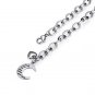 Heart Charm Bracelets, I Love You to the Moon and Back Stainless Steel Bangle An