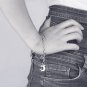 Heart Charm Bracelets, I Love You to the Moon and Back Stainless Steel Bangle An