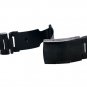 YISUYA Black 22mm Solid Stainless Steel Watch Band Polished Metal Bracelet
