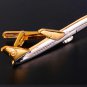 Airplane Tie Clip Pilot Jet Army Tie Clip Silver Gold Gift Box Wedding Bar Clasp