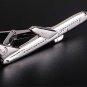 Airplane Tie Clip Pilot Jet Army Tie Clip Silver Gold Gift Box Wedding Bar Clasp