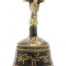 Zap Impex Meditation Tibetan Hand Bell, Antique Black Tibetan Bell 5 Inch