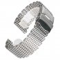 YISUYA Silver 22mm Band Stainless Steel Mesh Web Wrist Watch Band Strap Bracelet