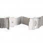YISUYA Silver 22mm Band Stainless Steel Mesh Web Wrist Watch Band Strap Bracelet