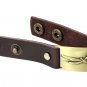 Dragonfly bracelet with Chocolate brown leather snap band