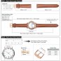 WOCCI 18mm Quick Release Italy Leather Watch Band with Rose Gold Buckle Bracelet