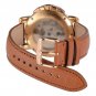 WOCCI 18mm Quick Release Italy Leather Watch Band with Rose Gold Buckle Bracelet