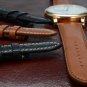 WOCCI 18mm Quick Release Italy Leather Watch Band with Rose Gold Buckle Bracelet