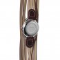 Women Leather Wrap Around Quartz Watch Lady Vintage Bracelet Watches (Brown)